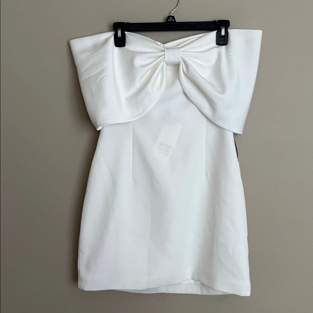 NWT- Sonya Moda Belluno Off the Shoulder Minidress, White, Large - Picture 6 of 12